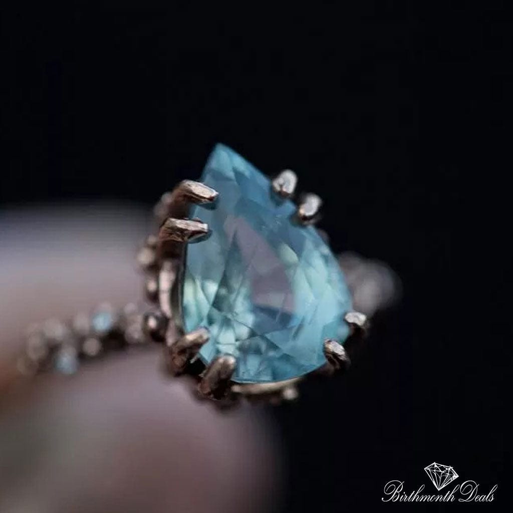 March Aquamarine Birthstone Ring - Birthmonth Deals