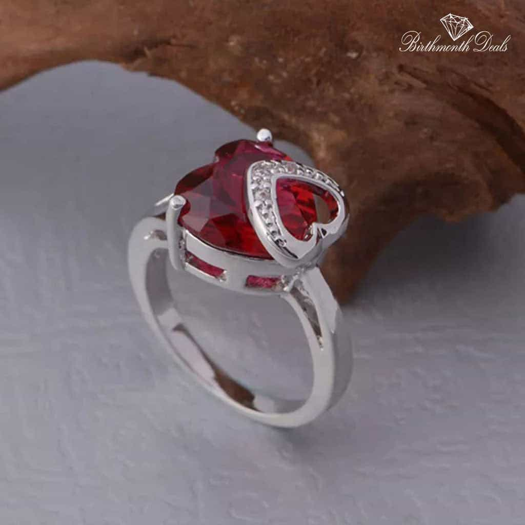 January Garnet Birthstone Ring - Birthmonth Deals