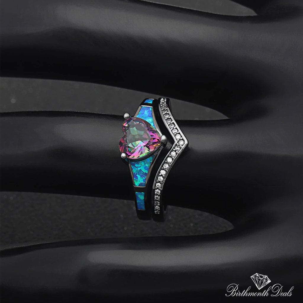 June Alexandrite Birthstone Stacking Ring - Birthmonth Deals