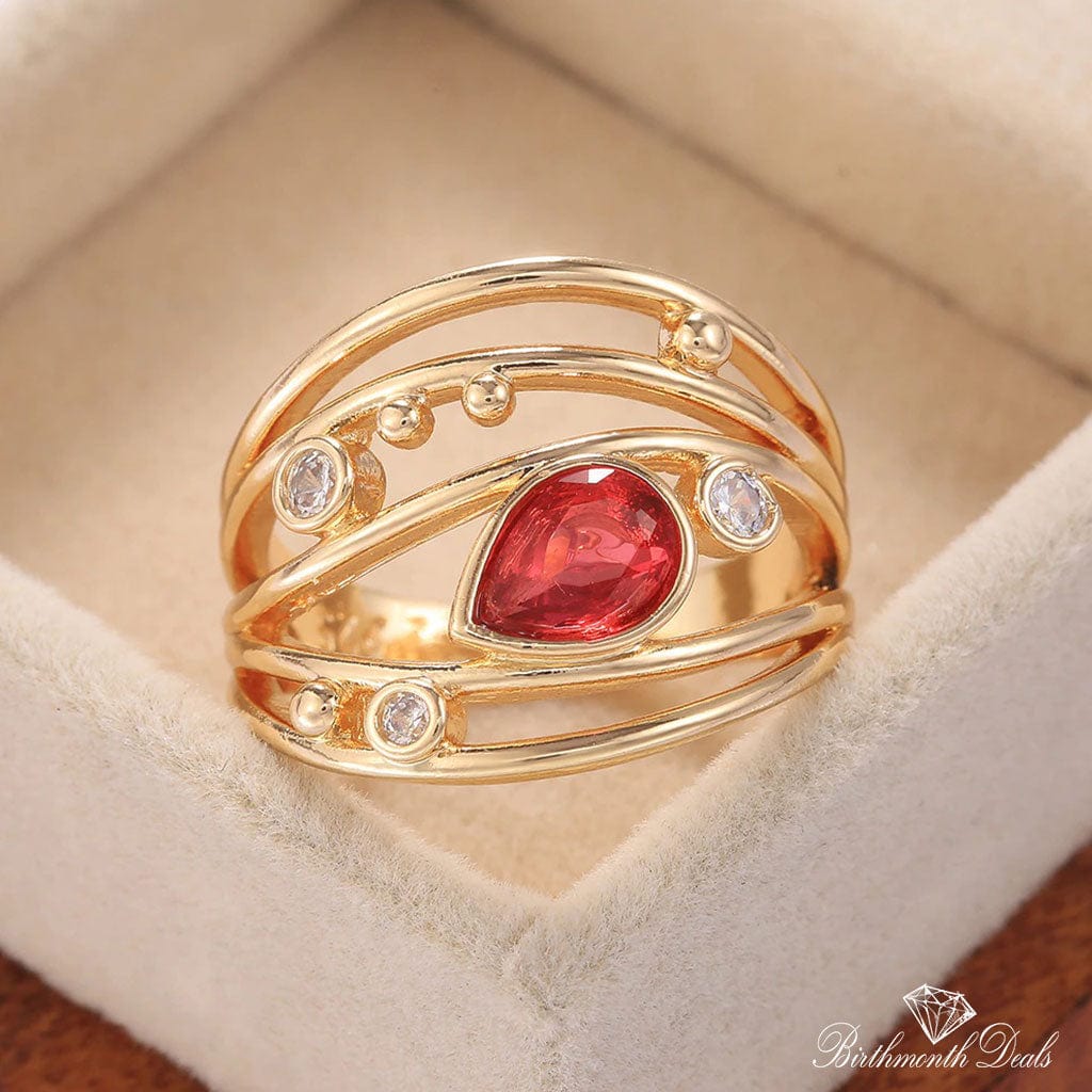 July Ruby Birthstone Ring - Birthmonth Deals