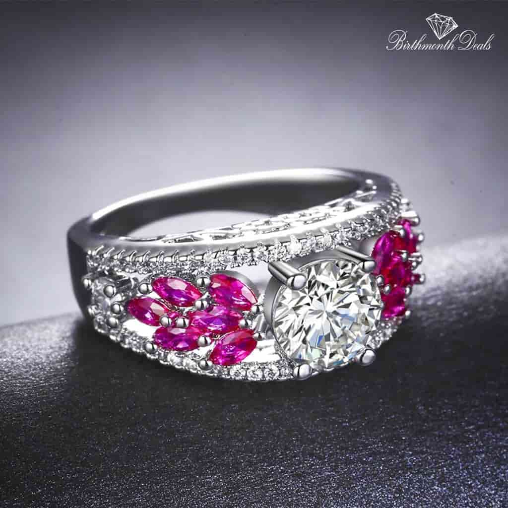 July Ruby Birthstone Ring - Birthmonth Deals