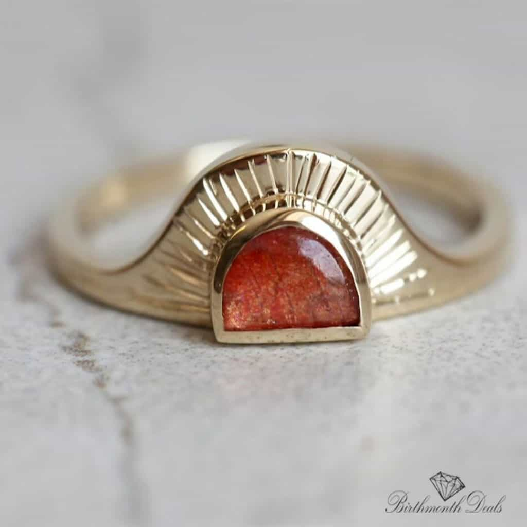 July Ruby Birthstone Stacking Ring - Birthmonth Deals