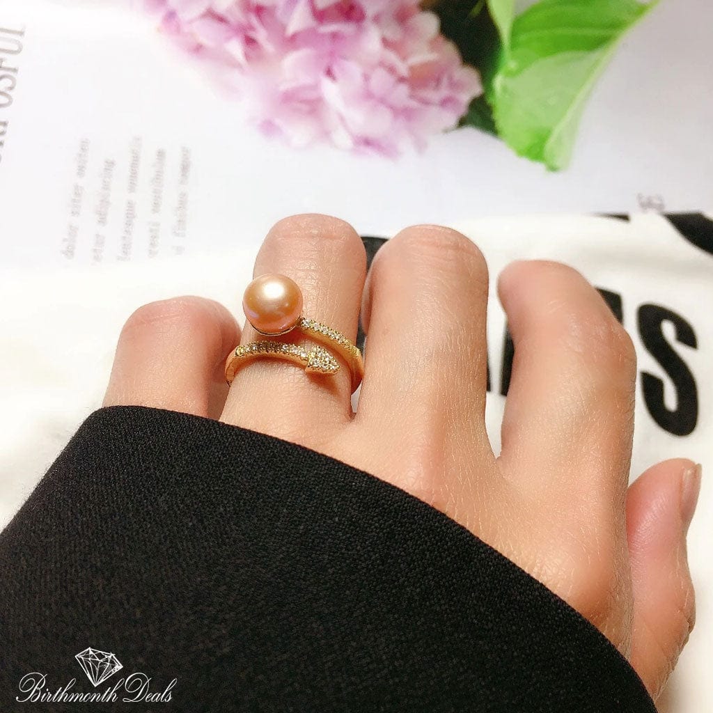June Pearl Birthstone Ring - Birthmonth Deals