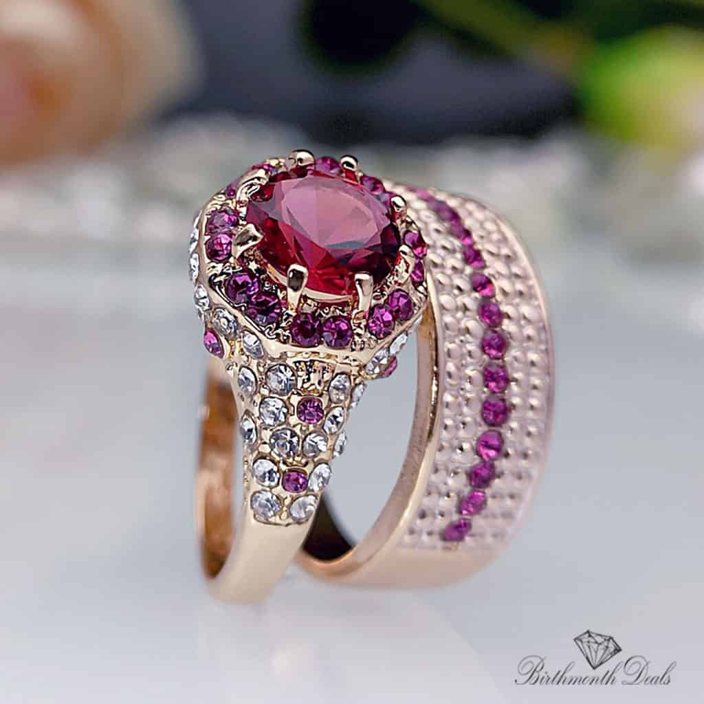 July Ruby Birthstone Stacking Ring - Birthmonth Deals