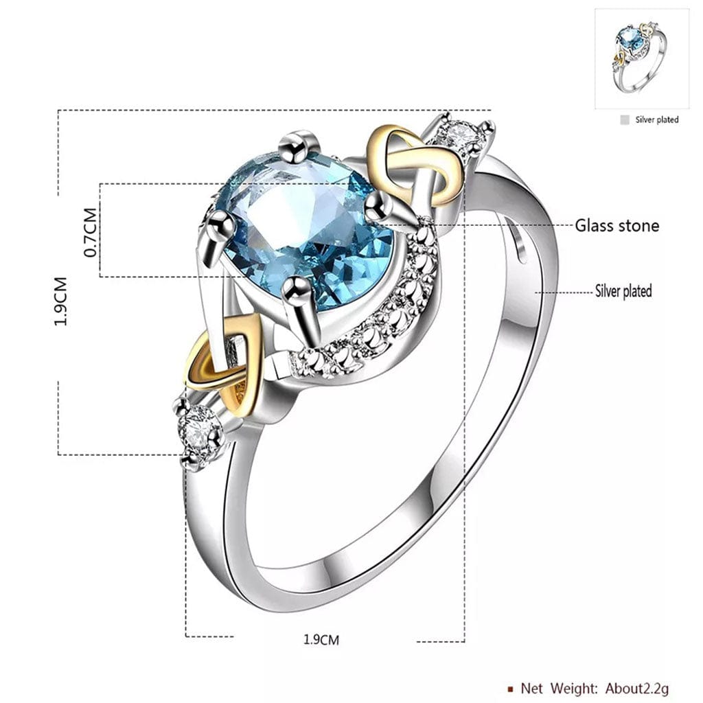 March Aquamarine Birthstone Jewelry Set - Birthmonth Deals