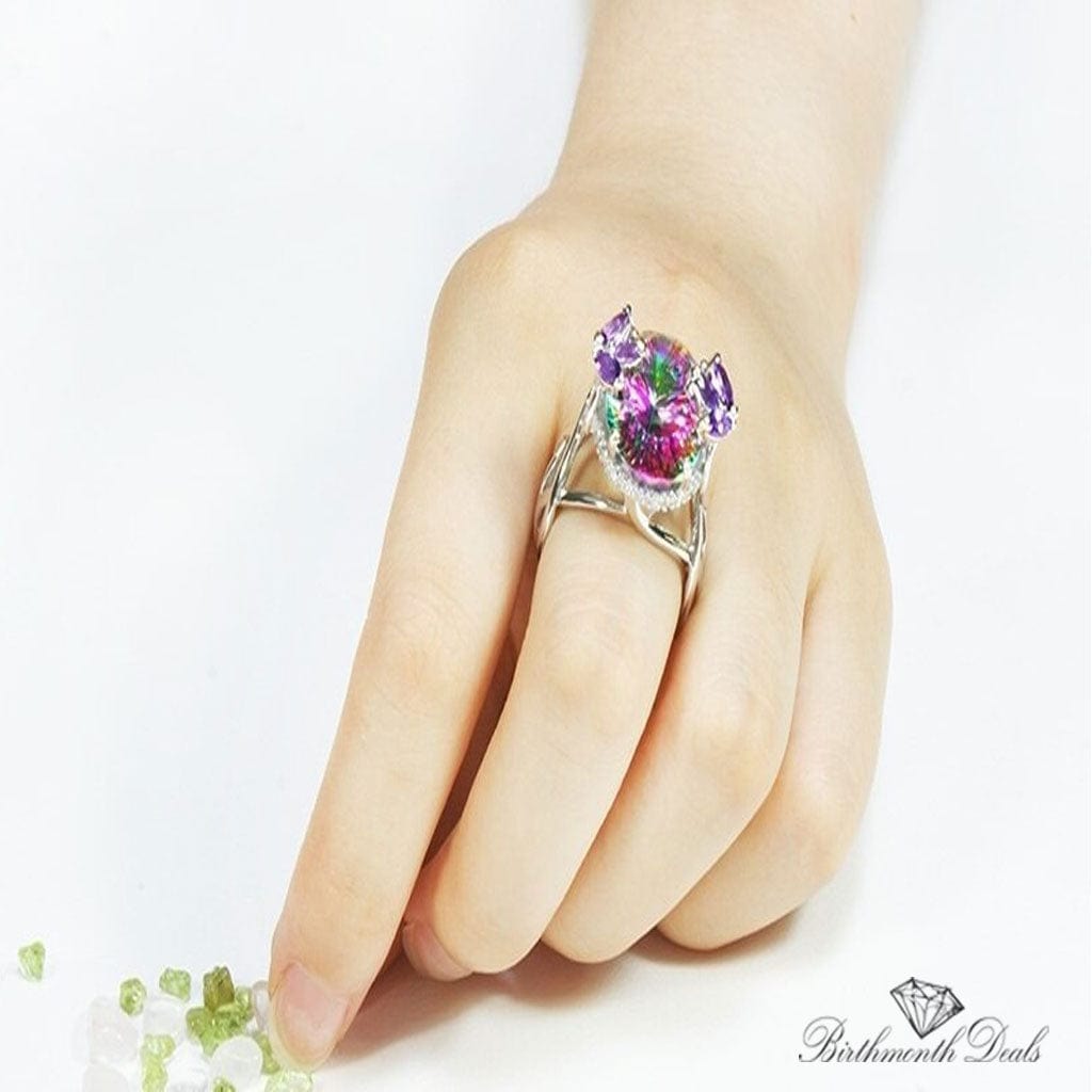 June Alexandrite Birthstone Ring - Birthmonth Deals