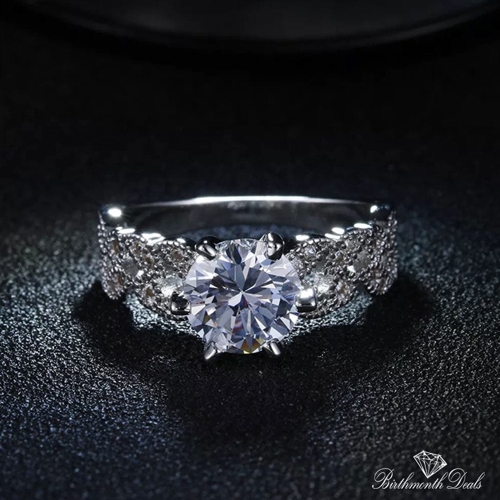 April Diamond Birthstone Ring - Birthmonth Deals