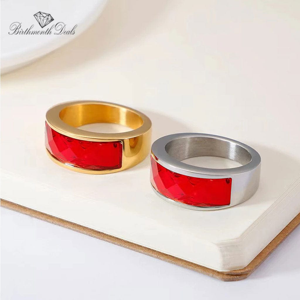 July Ruby Birthstone Ring - Birthmonth Deals