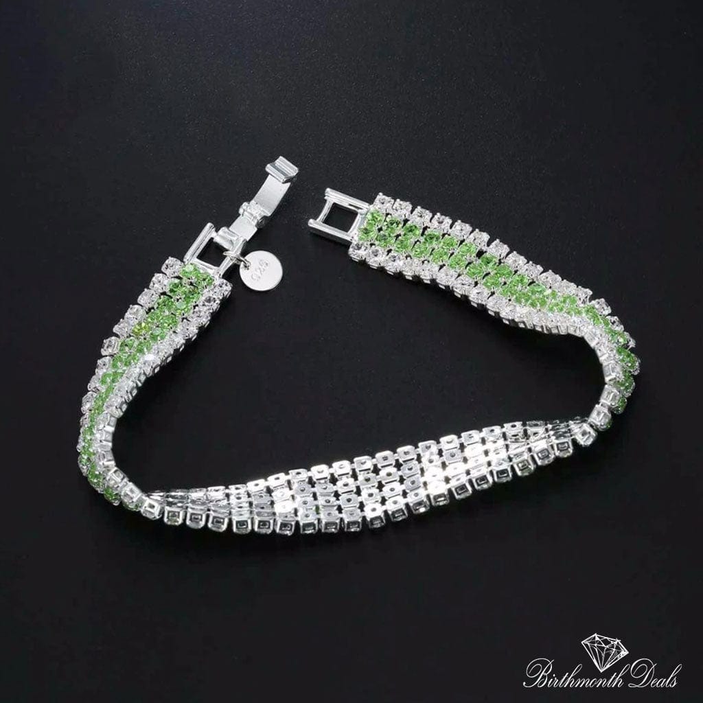 August Peridot Birthstone Bracelet - Birthmonth Deals