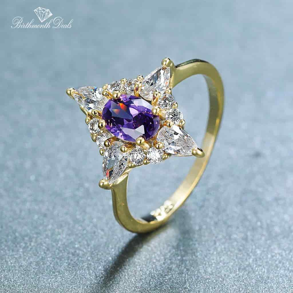 June Alexandrite Birthstone Ring - Birthmonth Deals