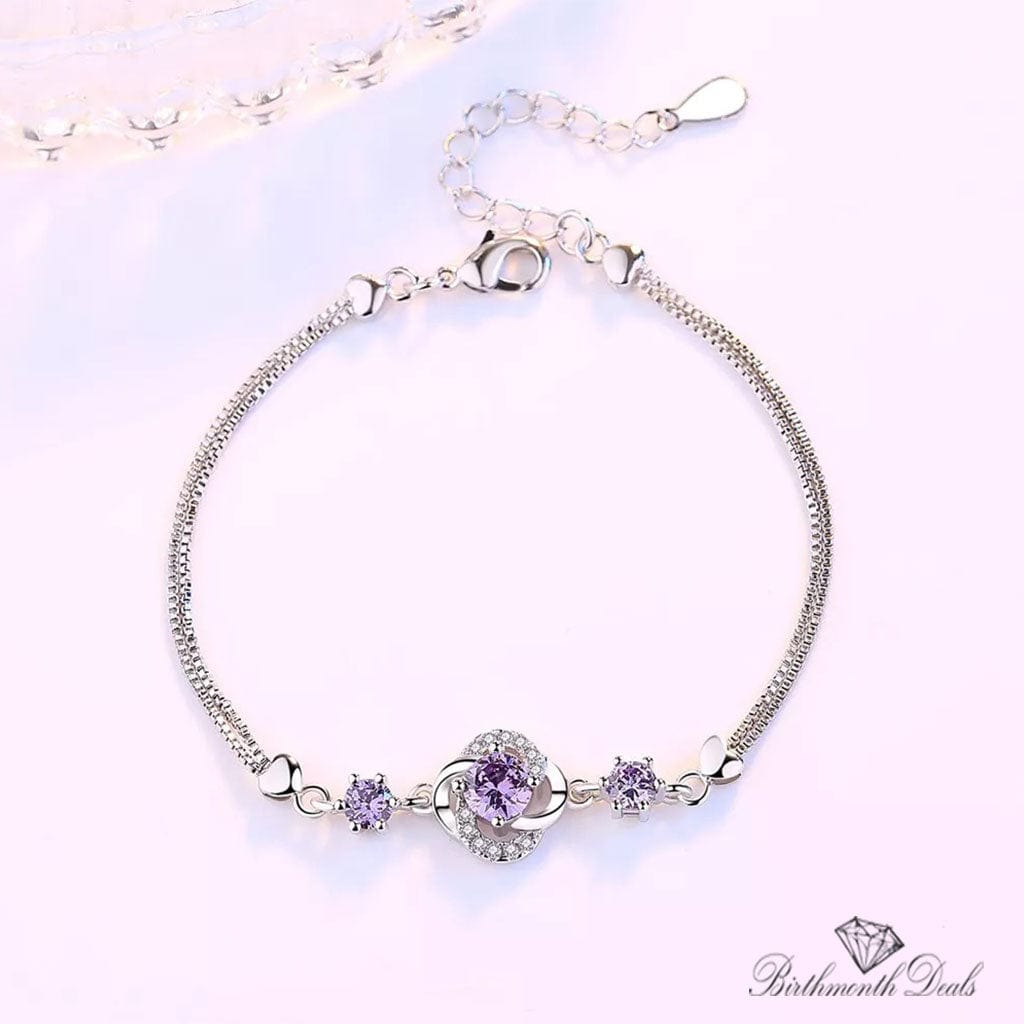 February Amethyst Birthstone Bracelet - Birthmonth Deals