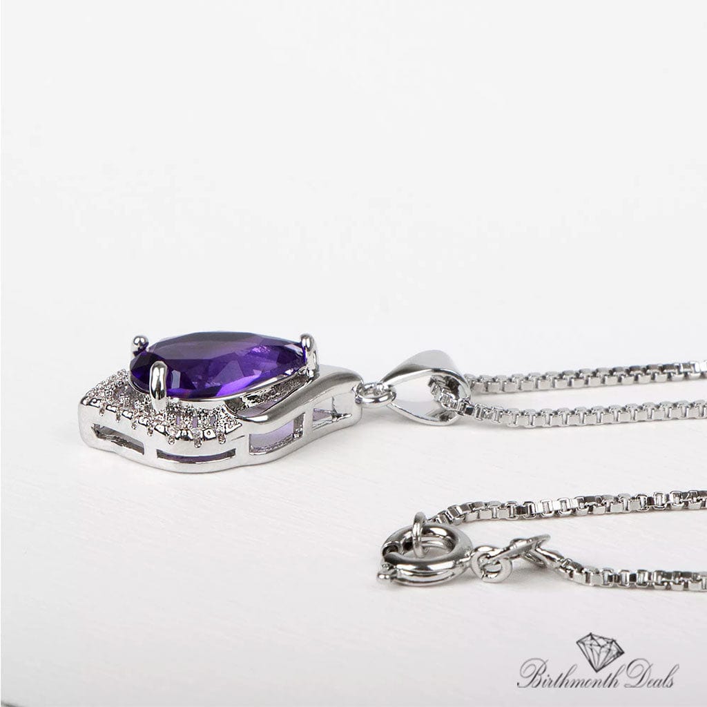 February Amethyst Birthstone Necklace - Birthmonth Deals