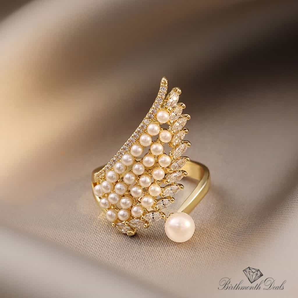 June Pearl Birthstone Ring - Birthmonth Deals