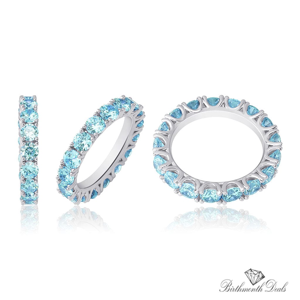 March Aquamarine Birthstone Ring - Birthmonth Deals