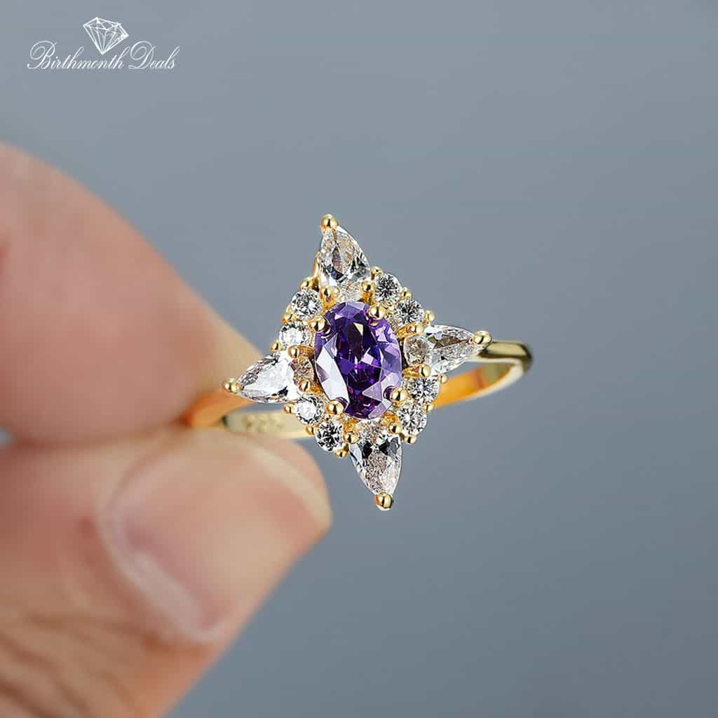 June Alexandrite Birthstone Ring - Birthmonth Deals