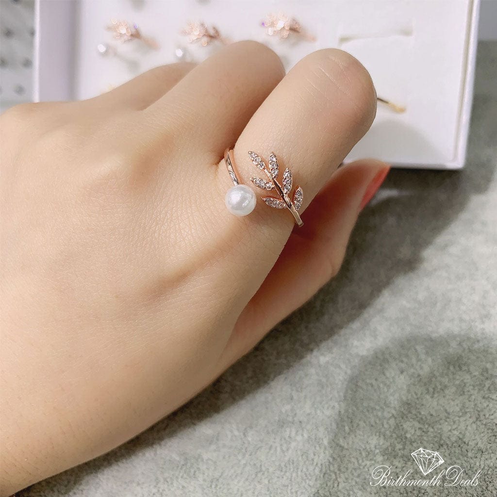 June Pearl Birthstone Ring - Birthmonth Deals