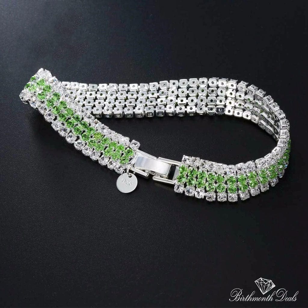 August Peridot Birthstone Bracelet - Birthmonth Deals