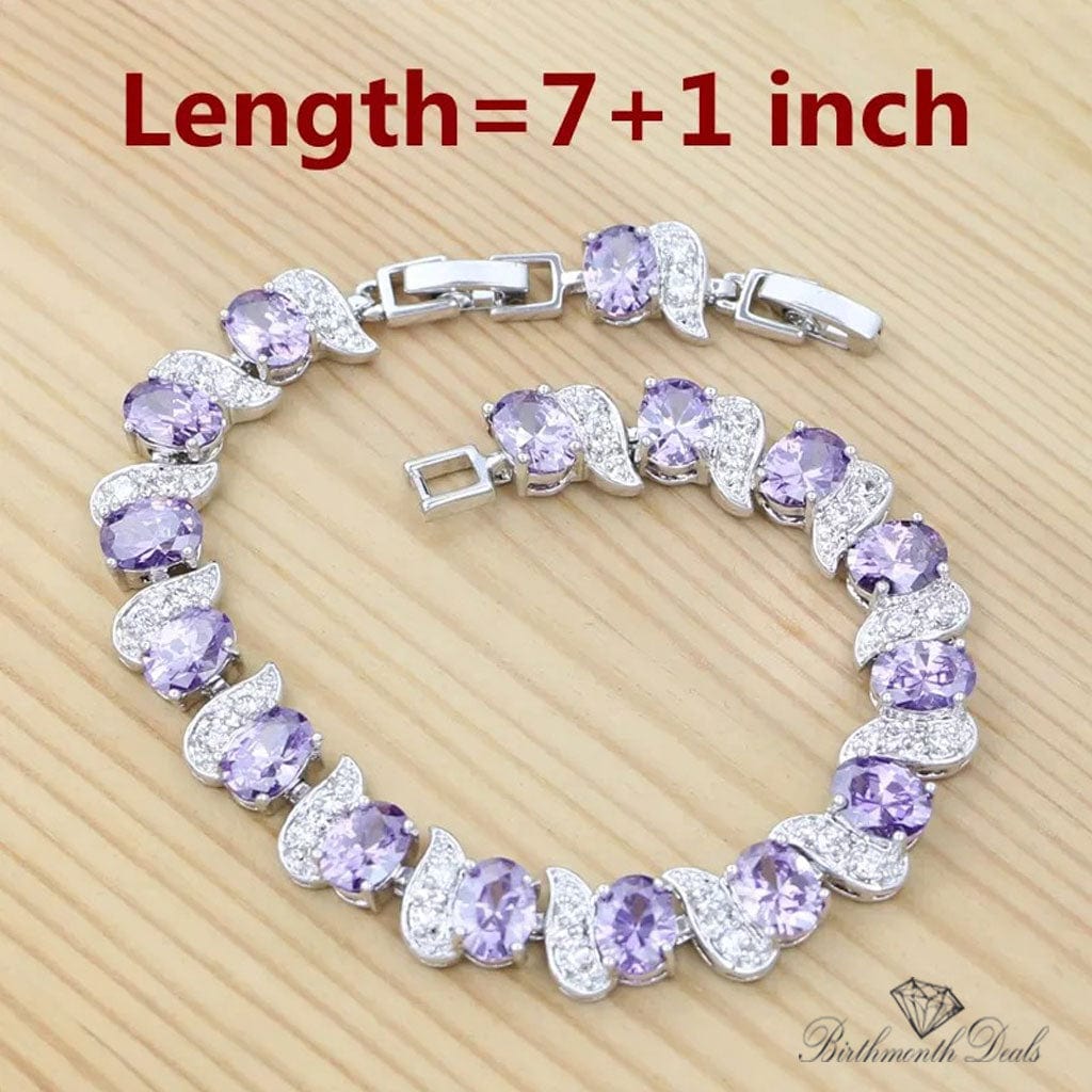 February Amethyst Birthstone Jewelry Set - Birthmonth Deals