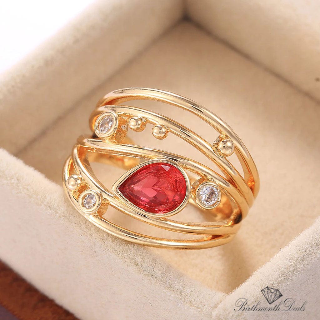 July Ruby Birthstone Ring - Birthmonth Deals