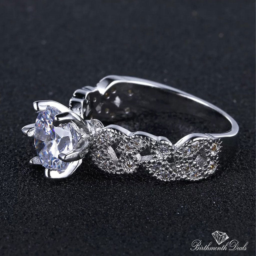 April Diamond Birthstone Ring - Birthmonth Deals