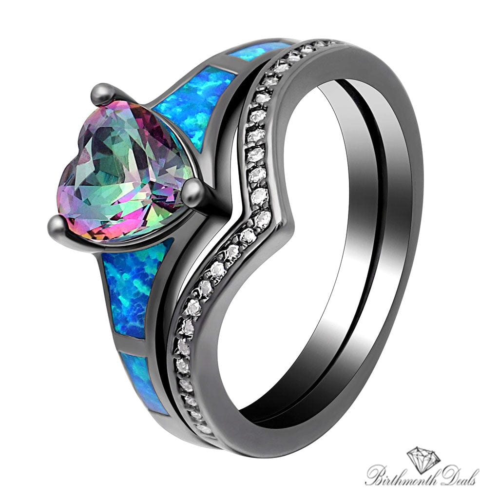 June Alexandrite Birthstone Stacking Ring - Birthmonth Deals