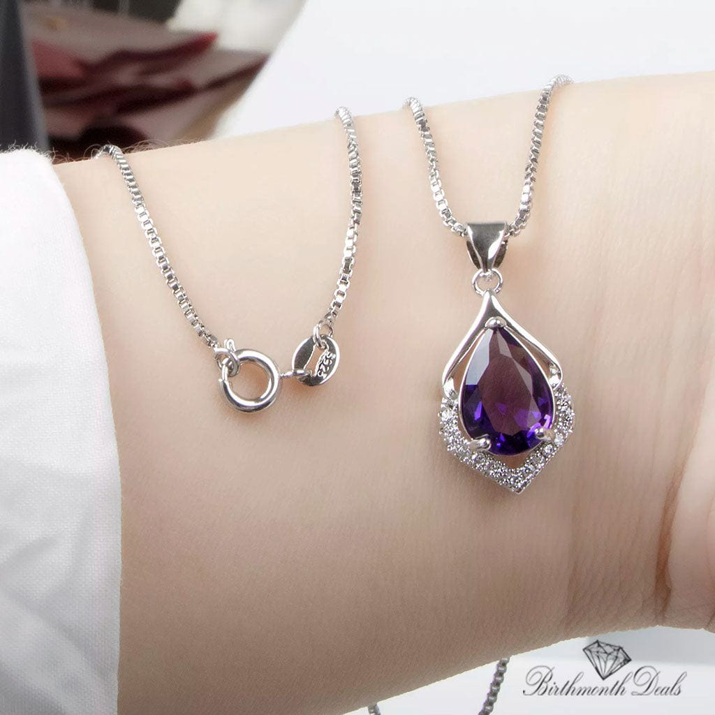 February Amethyst Birthstone Necklace - Birthmonth Deals