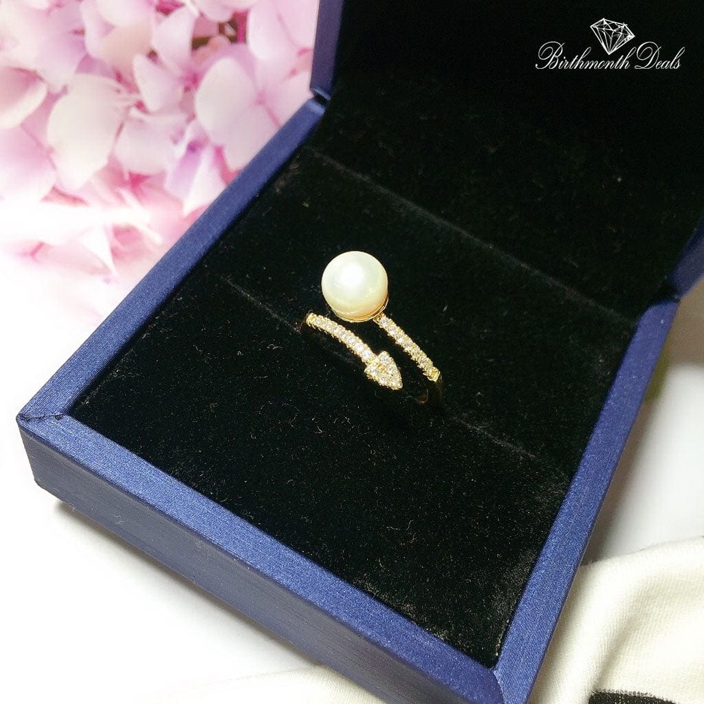 June Pearl Birthstone Ring - Birthmonth Deals