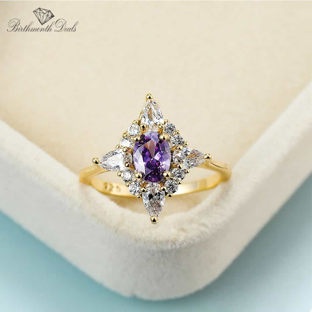 June Alexandrite Birthstone Ring - Birthmonth Deals