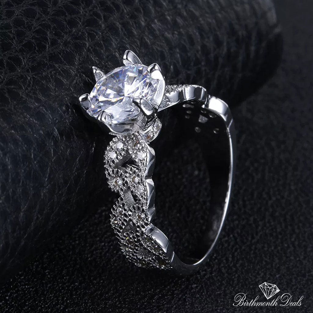 April Diamond Birthstone Ring - Birthmonth Deals