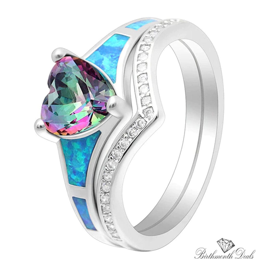 June Alexandrite Birthstone Stacking Ring - Birthmonth Deals