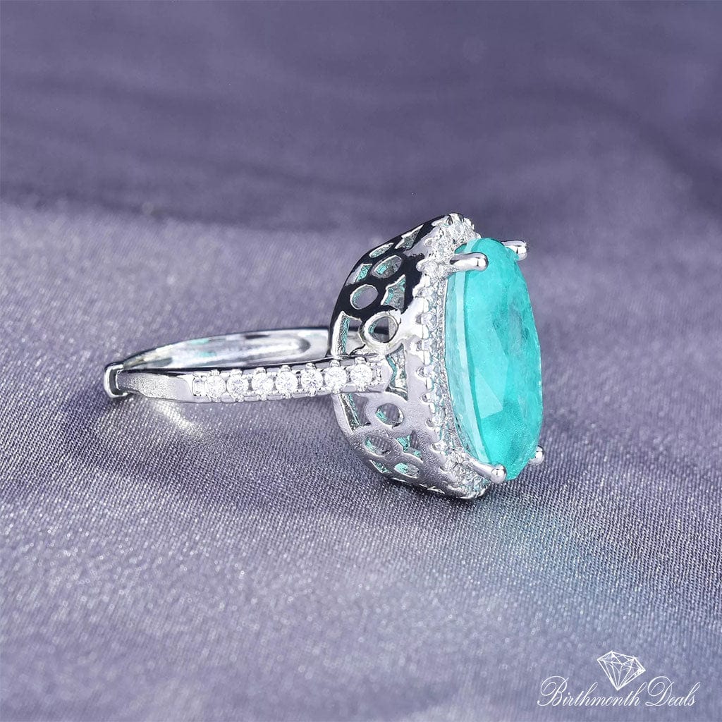 March Aquamarine Birthstone Ring - Birthmonth Deals