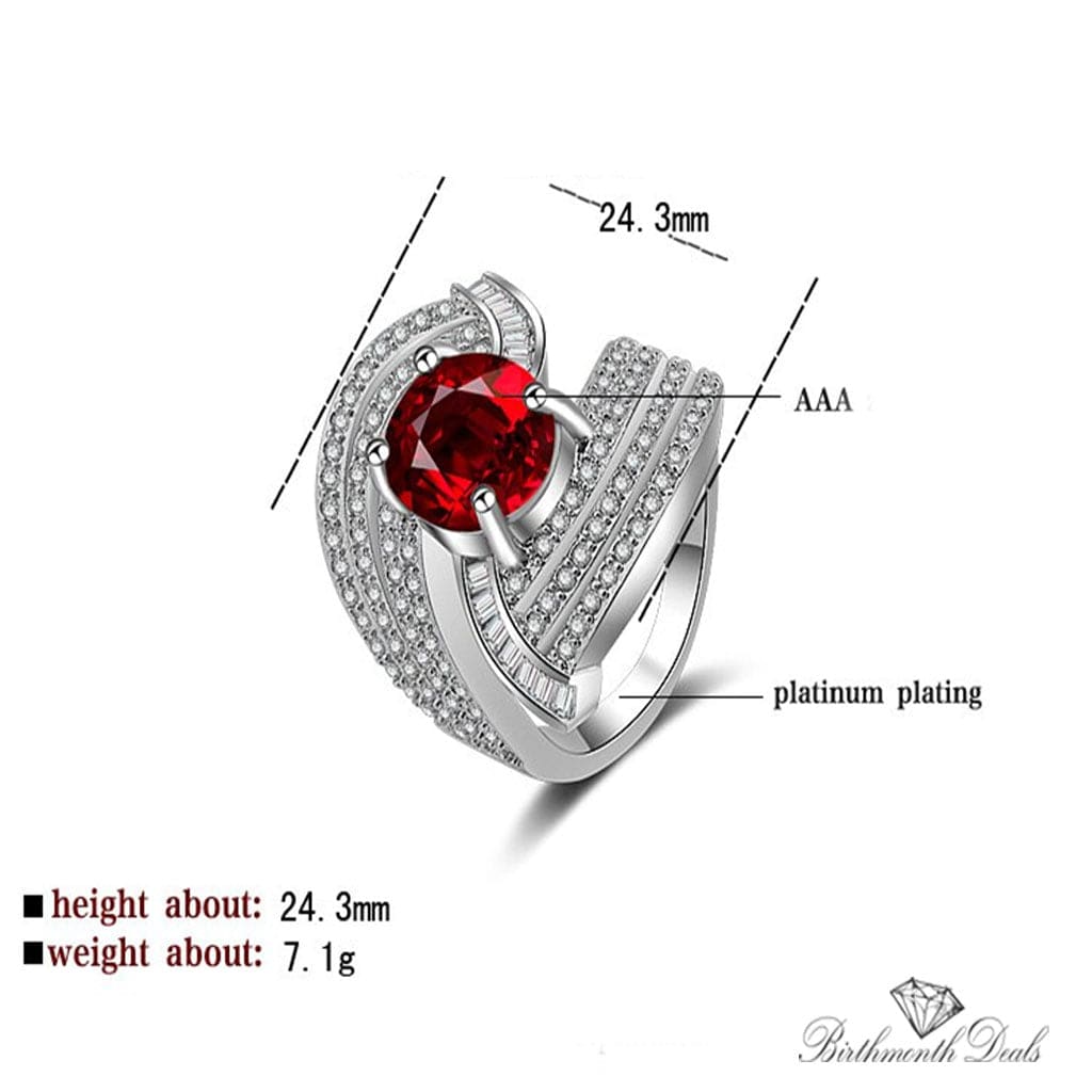 July Ruby Birthstone Ring - Birthmonth Deals