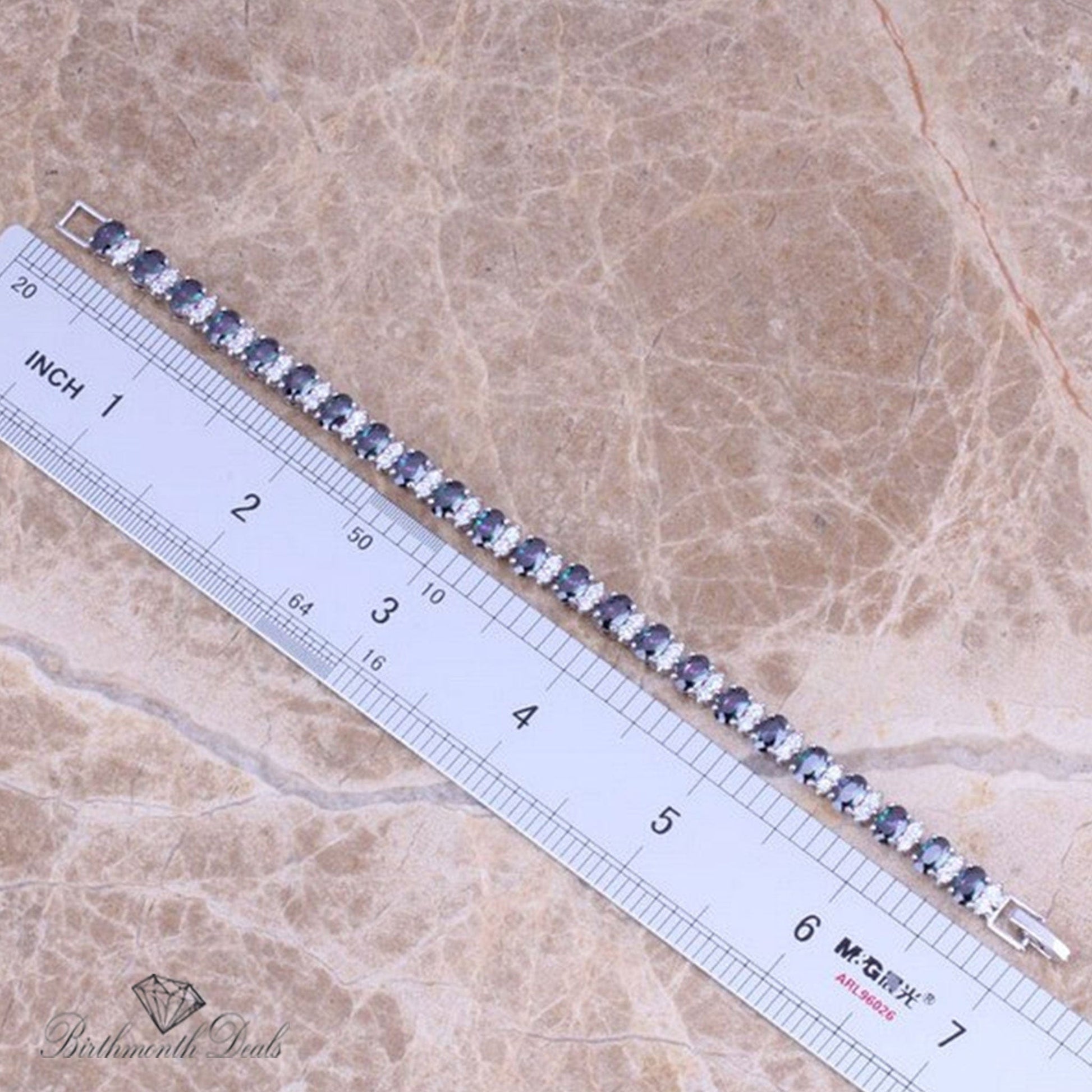 June Alexandrite Birthstone Bracelet - Birthmonth Deals