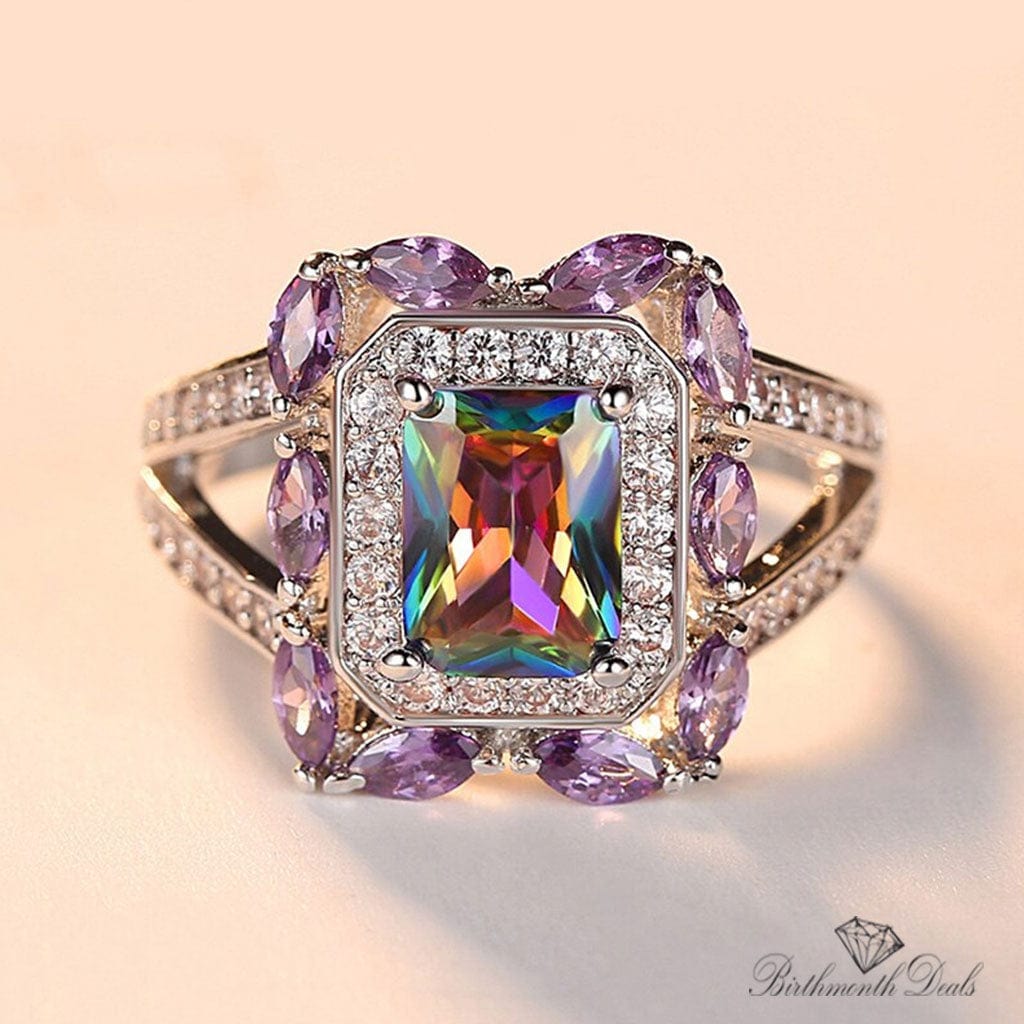 June Alexandrite Birthstone Ring - Birthmonth Deals