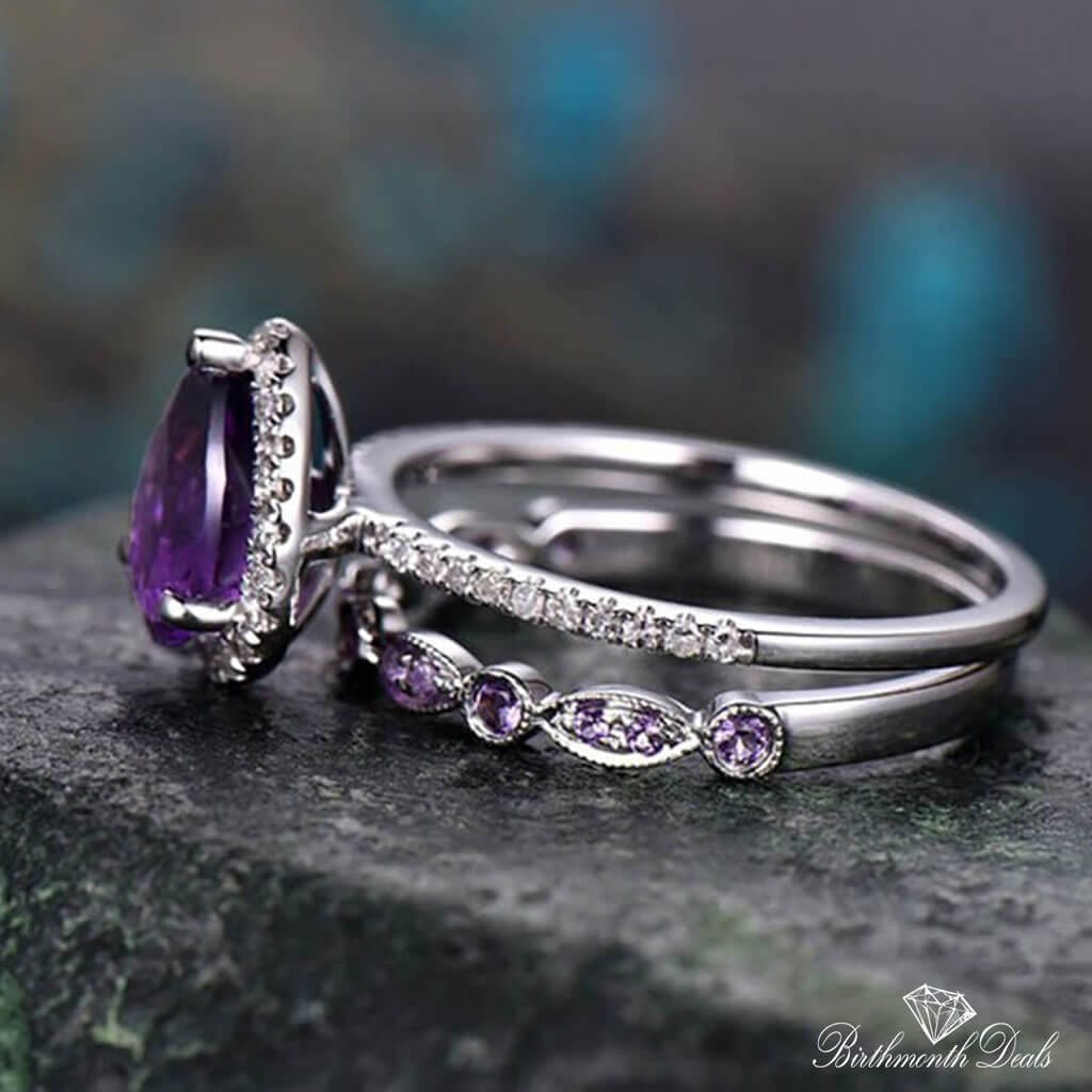 June Alexandrite Birthstone Stacking Ring - Birthmonth Deals