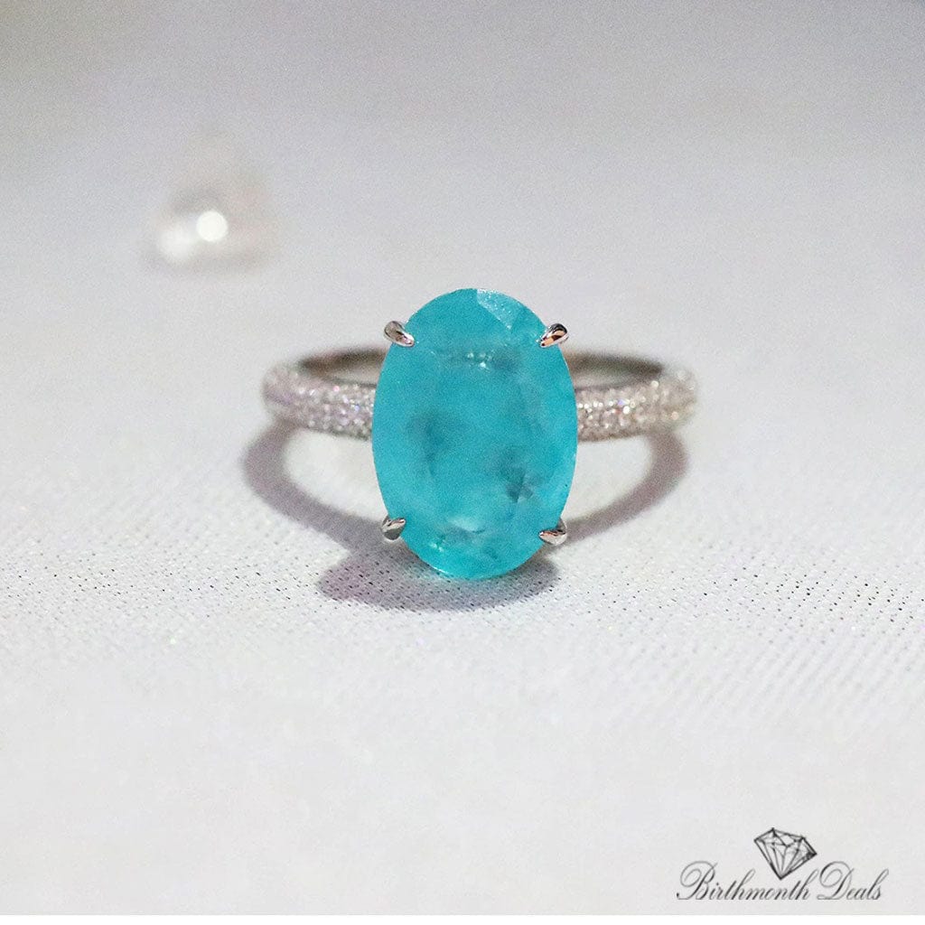 March Aquamarine Birthstone Ring - Birthmonth Deals
