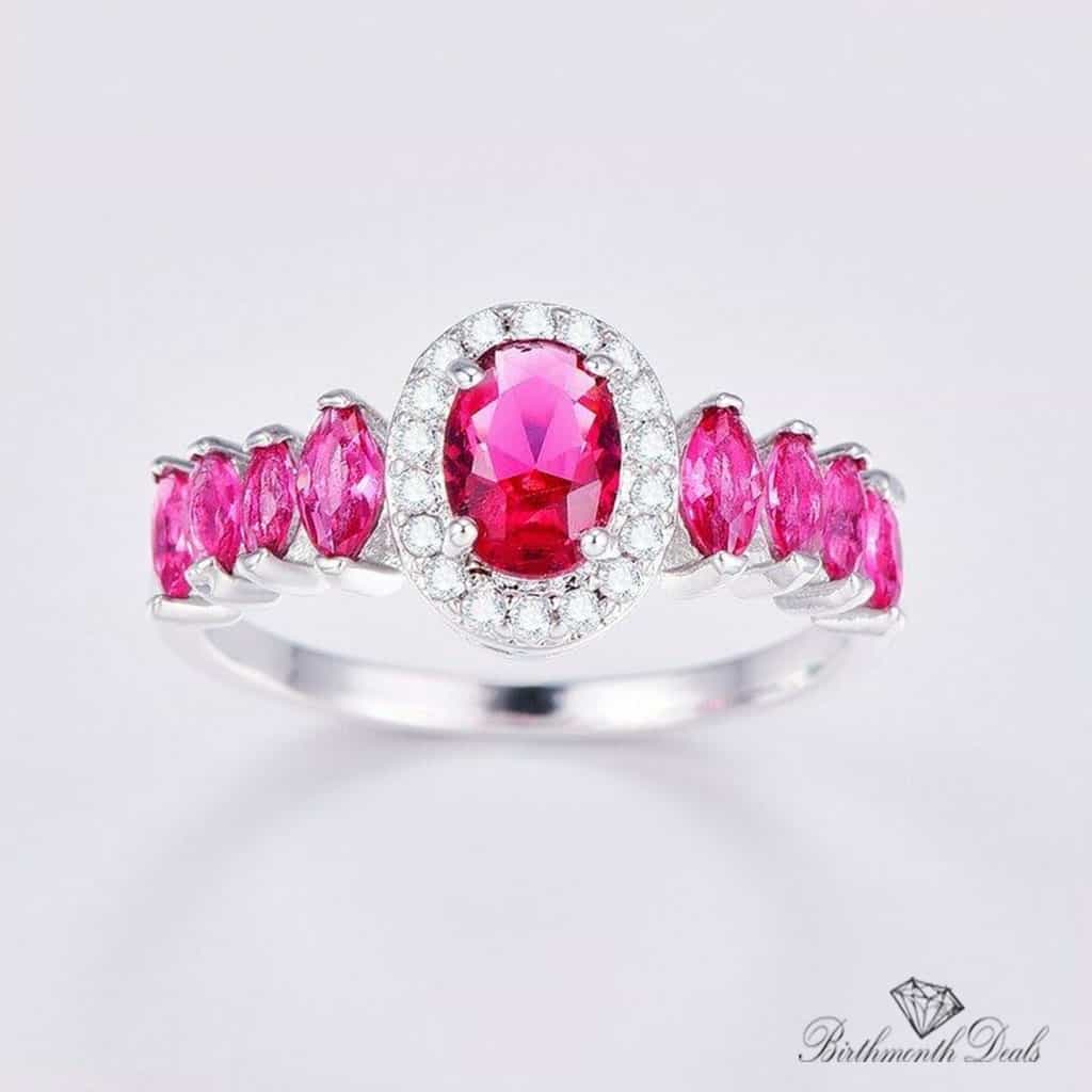 July Ruby Birthstone Ring - Birthmonth Deals