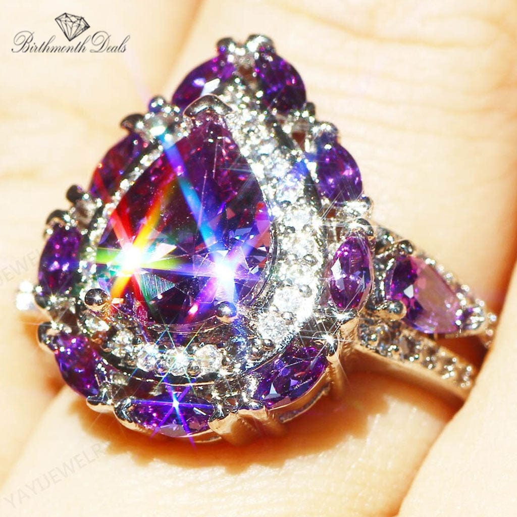 June Alexandrite Birthstone Ring - Birthmonth Deals