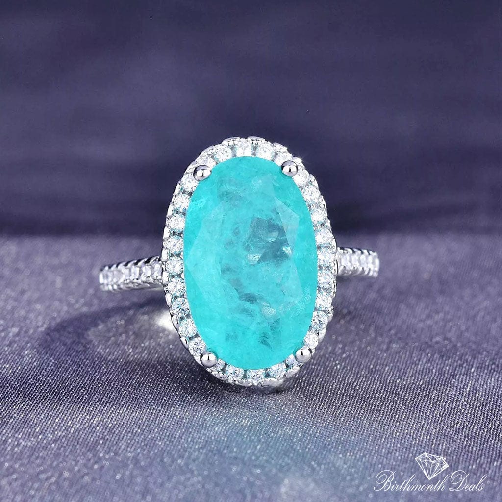 March Aquamarine Birthstone Ring - Birthmonth Deals