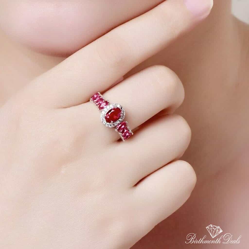 July Ruby Birthstone Ring - Birthmonth Deals