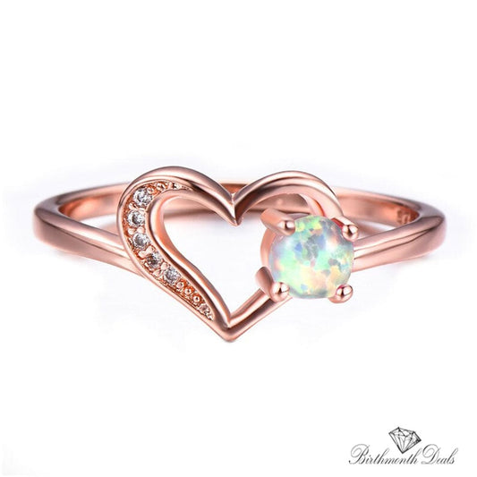 October Opal Birthstone Ring - Birthmonth Deals