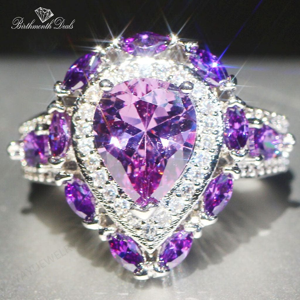 June Alexandrite Birthstone Ring - Birthmonth Deals