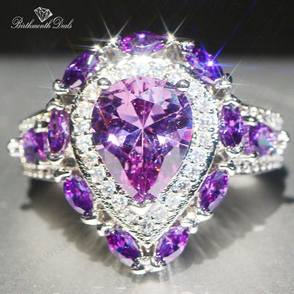 June Alexandrite Birthstone Ring - Birthmonth Deals