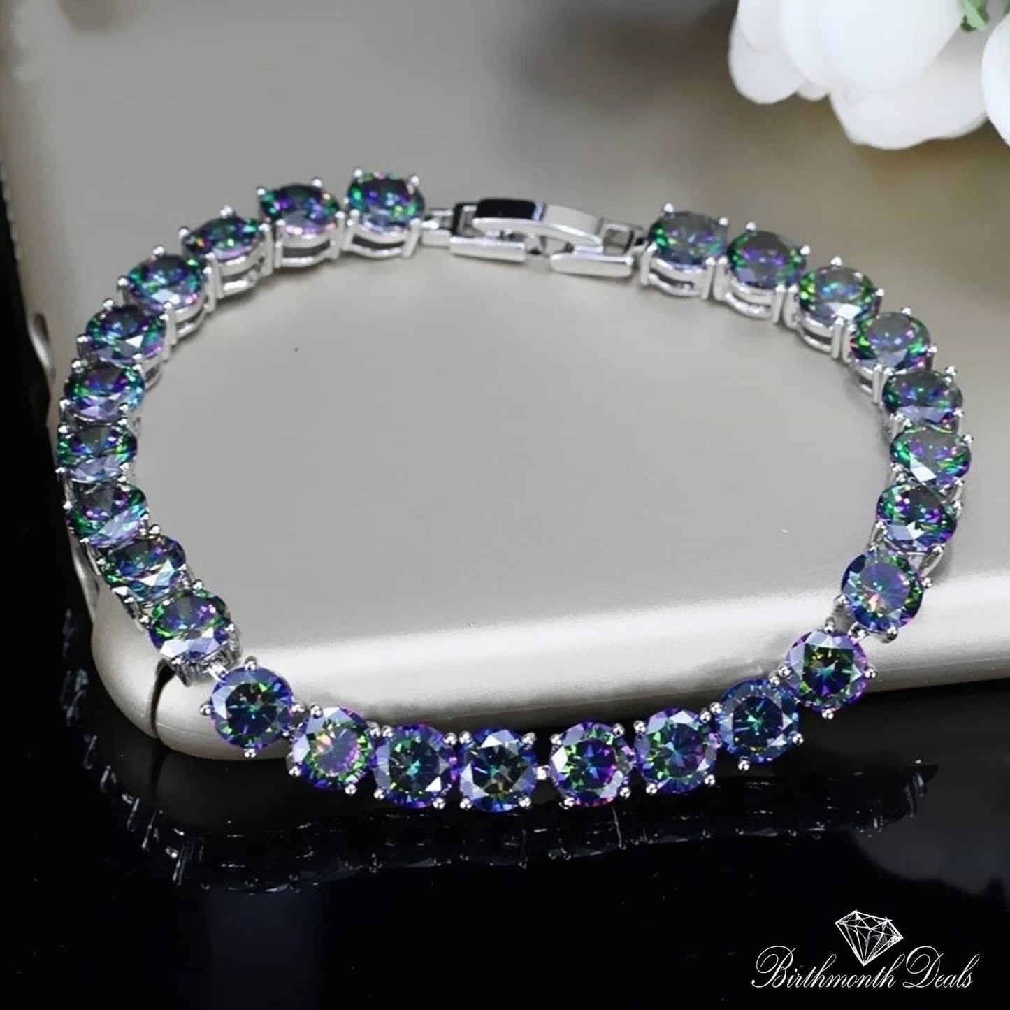 June Alexandrite Birthstone Bracelet - Birthmonth Deals