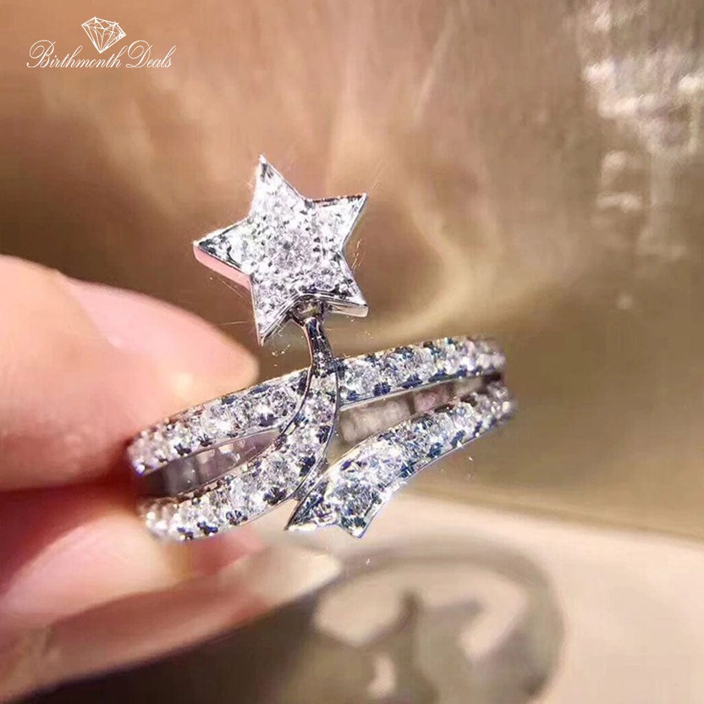 April Diamond Birthstone Ring - Birthmonth Deals