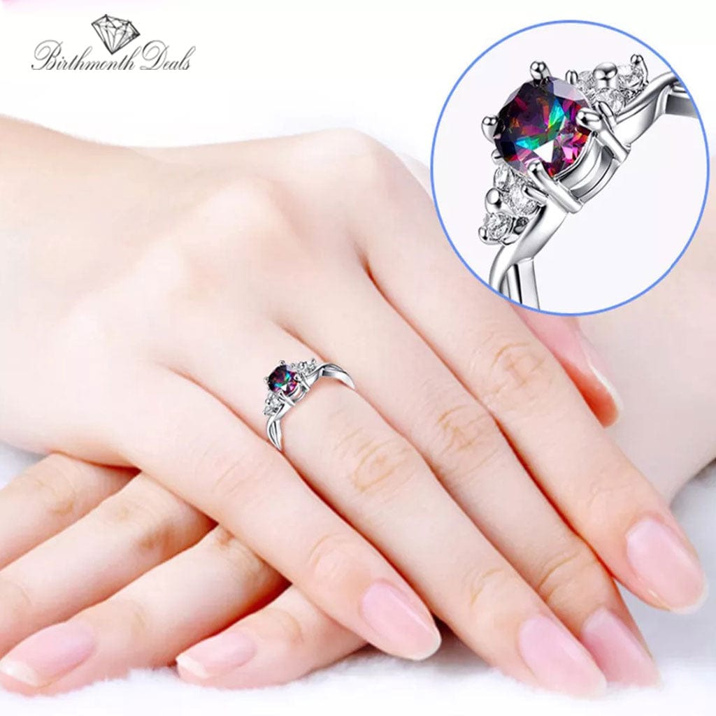 June Alexandrite Birthstone Ring - Birthmonth Deals