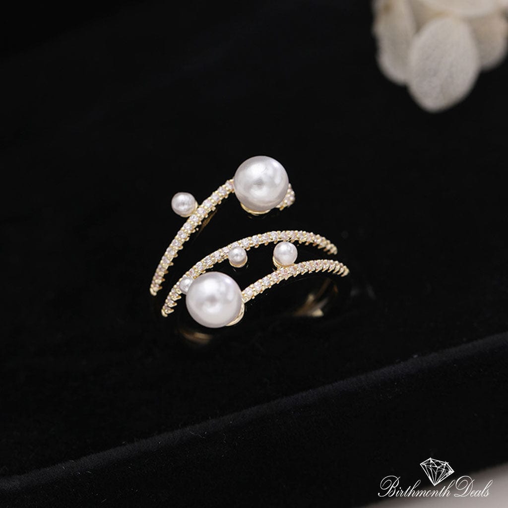 June Pearl Birthstone Ring - Birthmonth Deals