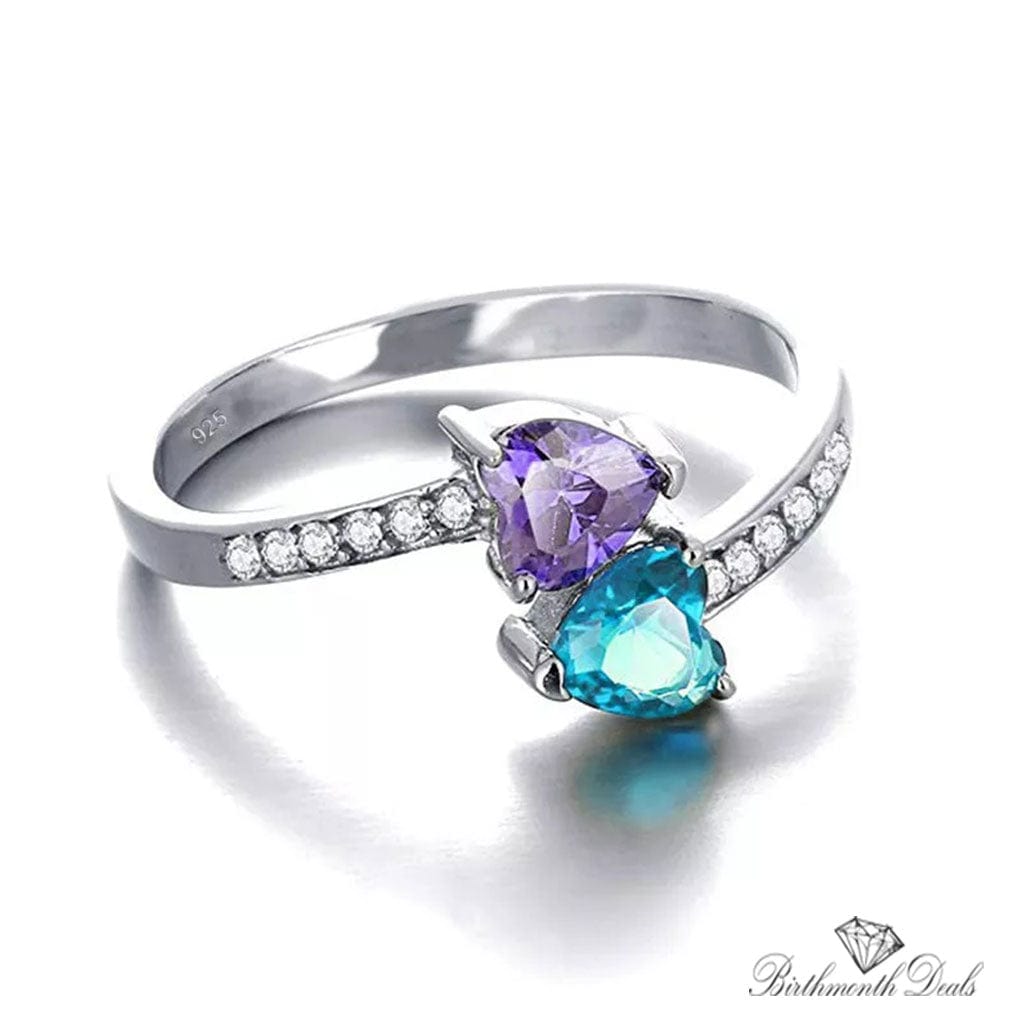 March Aquamarine Birthstone Ring - Birthmonth Deals