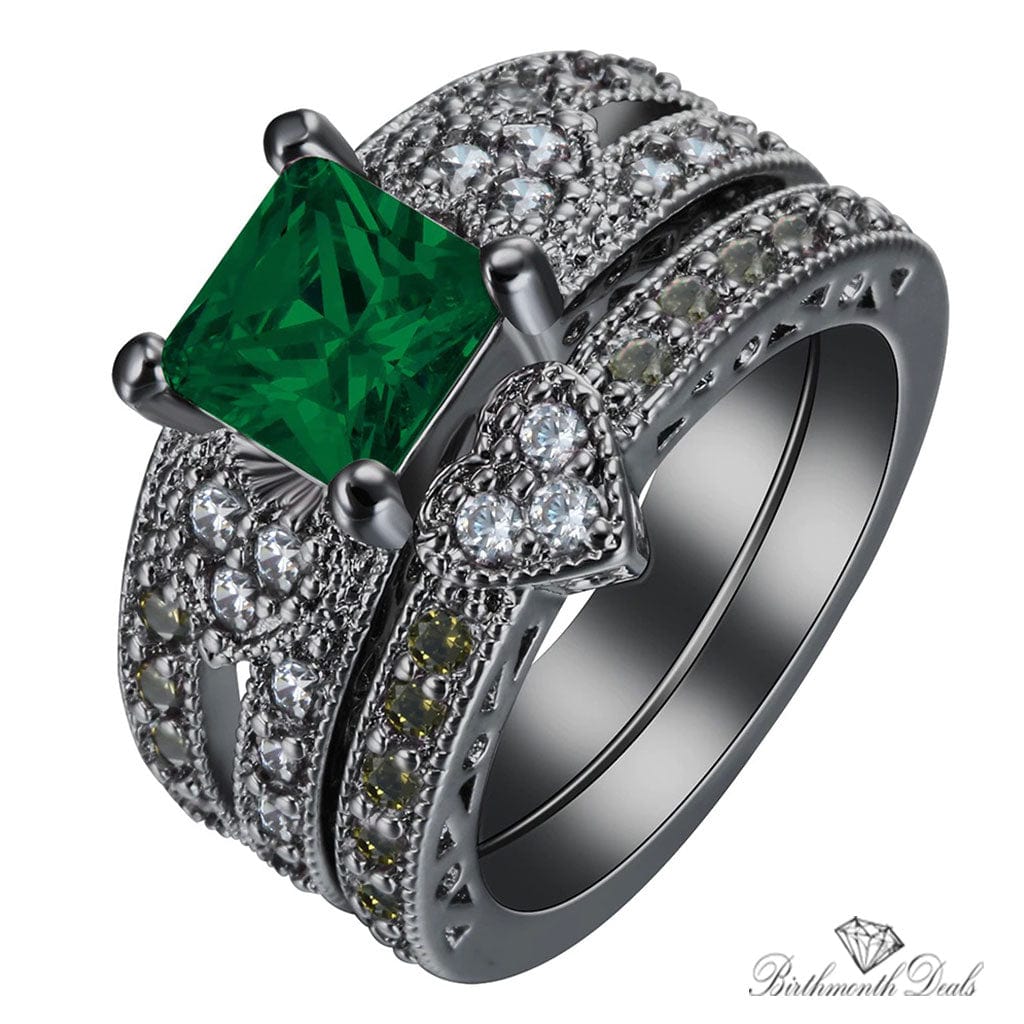 May Emerald Birthstone Stacking Ring - Birthmonth Deals