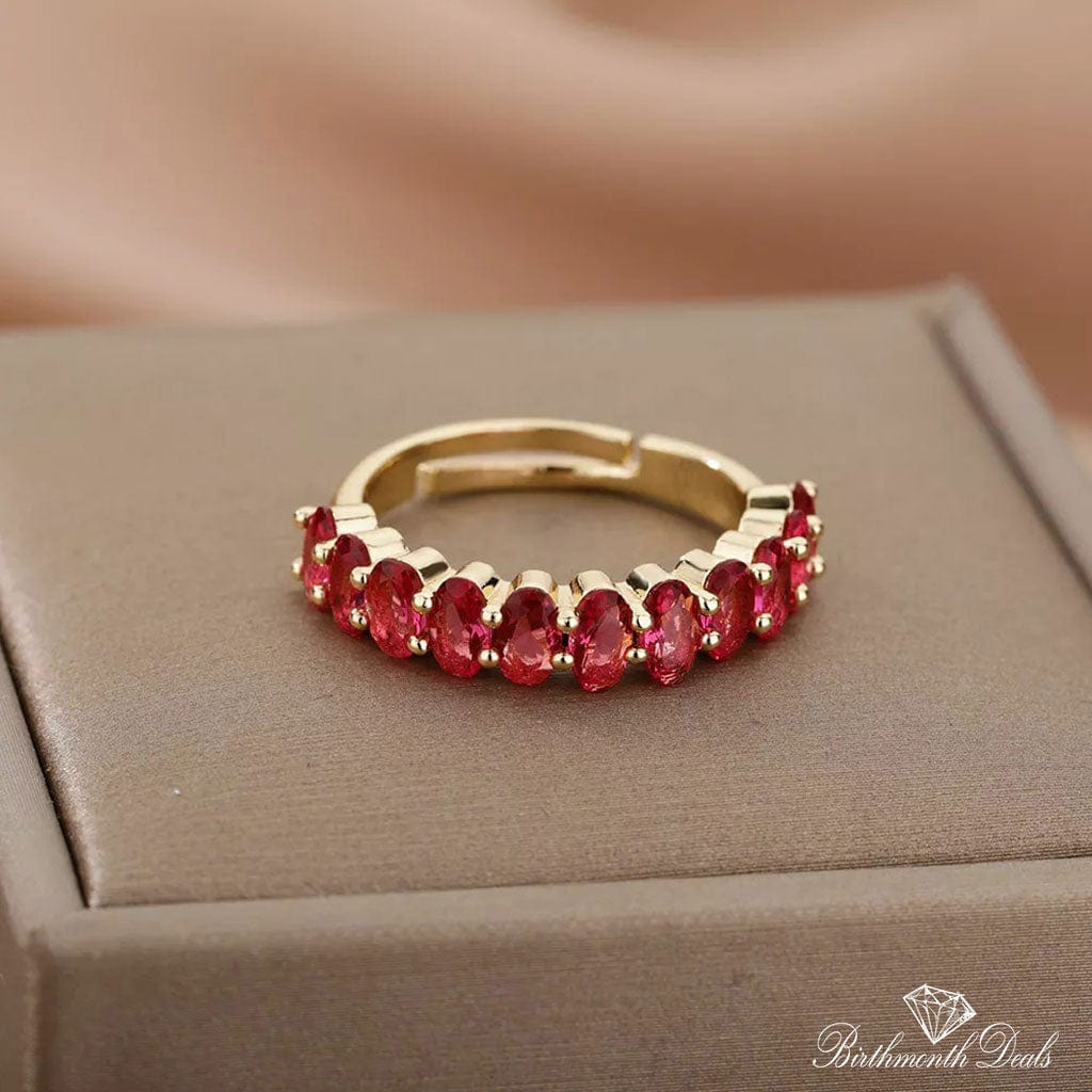 July Ruby Birthstone Ring - Birthmonth Deals